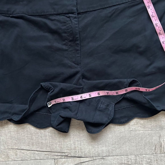 LOFT The Riviera Short Black Scalloped Chino Preppy Summer Retro Shorts Size 18 - Picture 6 of 13